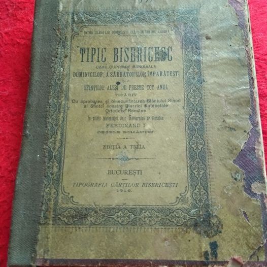 Tipic bisericesc-editia a treia -1918